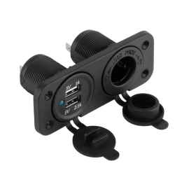 Utičnica dupla 2xUSB za auto 12-24VDC / 2x5V 2,1A