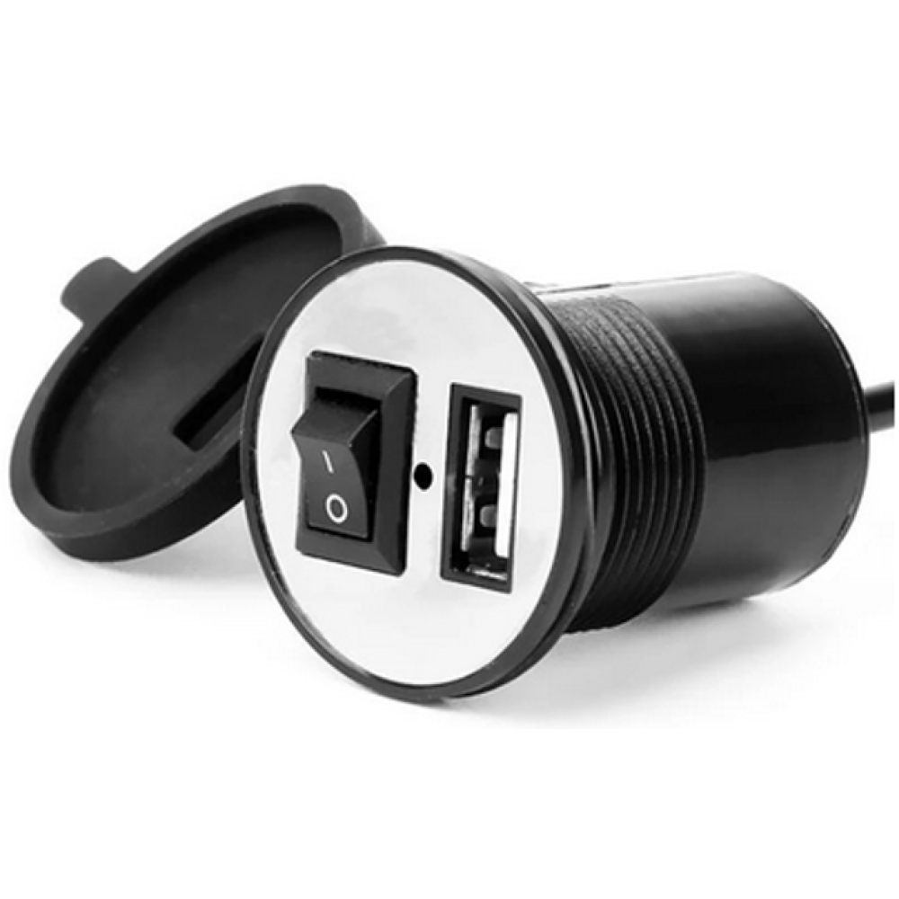 Utičnica USB za motocikl 9-90V s prekidačom; 1,2m Utičnica USB za motocikl 9-90V s prekidačom; 1,2m