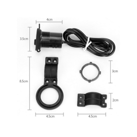 Utičnica USB za motocikl 9-90V s prekidačom; 1,2m