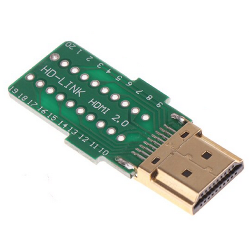 Konektor HDMI-A muški za kabel 19p na lemljenje Konektor HDMI-A muški za kabel 19p na lemljenje