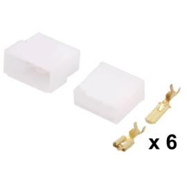 Konektor 6p muški+ženski za 2,5mm; spojnica