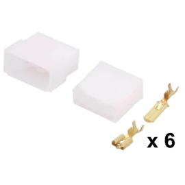Konektor 6p muški+ženski za 2,5mm; spojnica