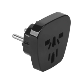 Putni adapter univerzalni; 250V 10A crni