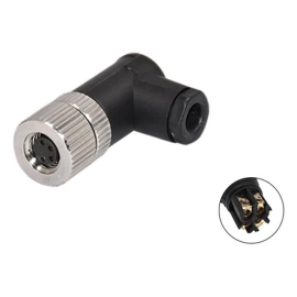 Konektor M8 4p 30V 3A IP67 ženski kutni za kabel