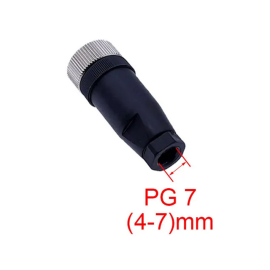 Konektor M12 PG7 8p 30V 2A IP67 muški za kabel kut