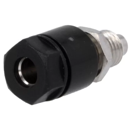 Utikač banana 4mm 36A crni izolirani; šesterokut