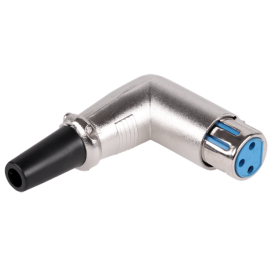 Konektor XLR 3p ženski za kabel; kutni
