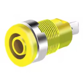 Banana utičnica 32A 4mm žuta; izolirana