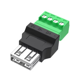 Konektor USB ženski sa stezaljkom -vijak; 5V 500mA