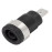 Banana utičnica 32A 4mm crna; izolirana; stopica
