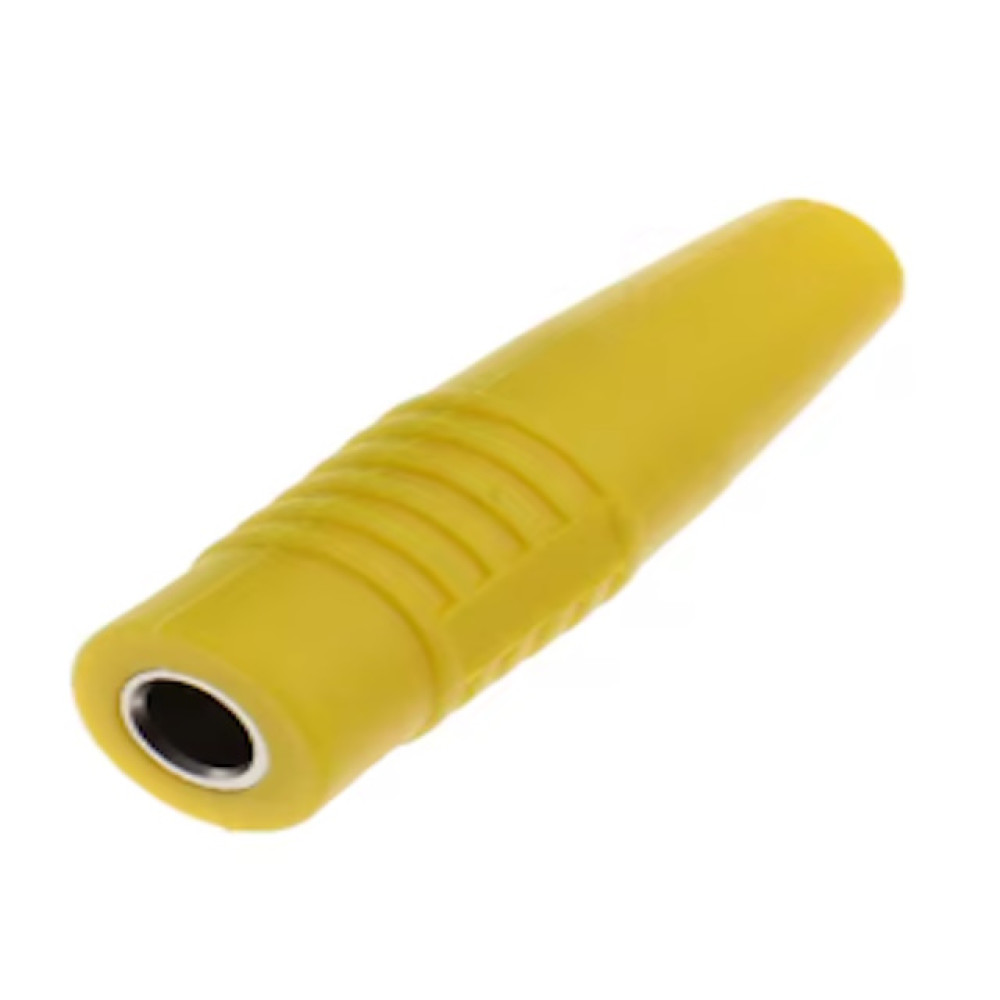 Banana utičnica 4mm 6A 60VDC žuta