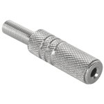Konektor 3,5mm ženski stereo za kabel; metalni