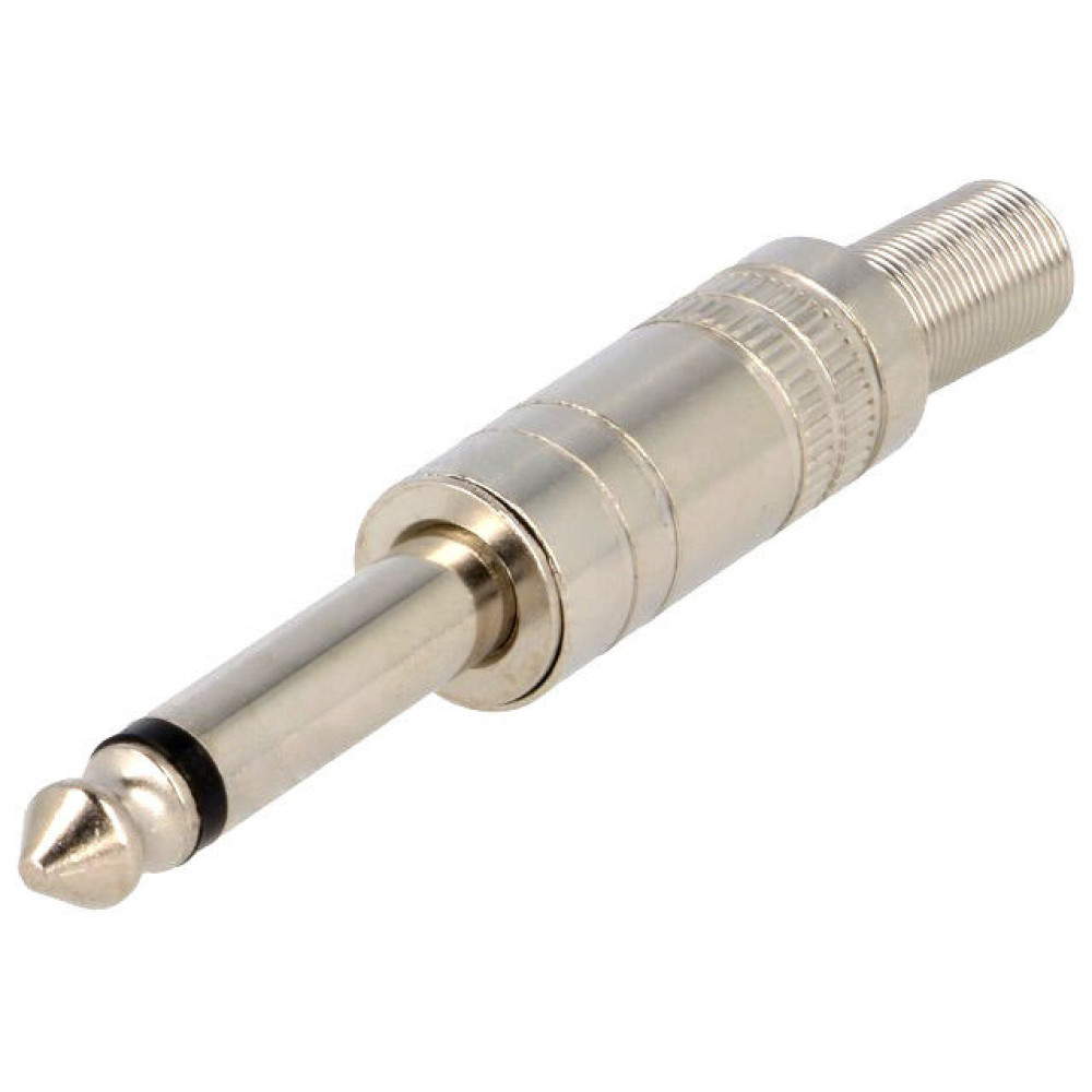 Konektor 6,35mm muški mono za kabel; metalni Konektor 6,35mm muški mono za kabel; metalni