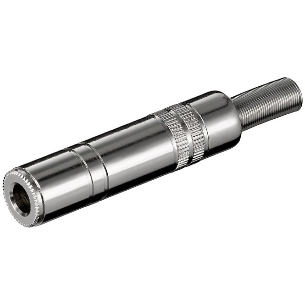 Konektor 6,35mm ženski mono za kabel; metalni Konektor 6,35mm ženski mono za kabel; metalni