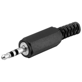 Konektor 2,5mm muški stereo za kabel; plastični 