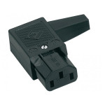 Utičnica 230V 10A C13 za kabel; kutna; K+B