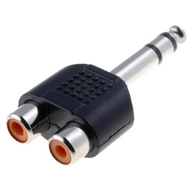 Adapter 6,35 stereo muški / 2xčinč ženski