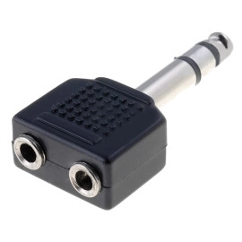 Adapter 6,35 stereo muški / 2x3,5 stereo ženski