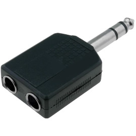 Adapter 6,35 stereo muški / 2x6,35 stereo ženski