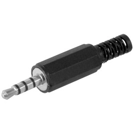 Konektor 3,5mm muški 4-pol A/V za kabel; plastični