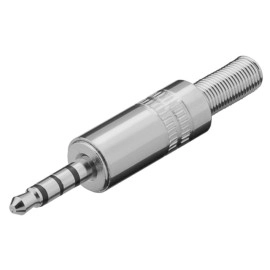 Konektor 3,5mm muški 4-polni A/V za kabel; metalni