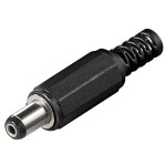 Utikač DC 5,5x1,5 L=10mm za kabel