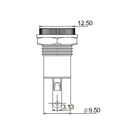Utičnica DC 2,5mm 30VDC 5A za kućište metalna