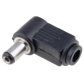 Utikač DC 5,5x2,1 L=9mm za kabel; kutni