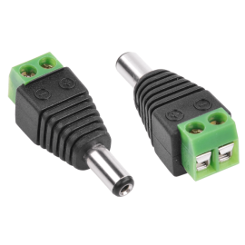Utikač DC 5,5x2,1mm sa stezaljkom; ravni