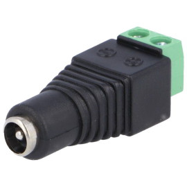 Utičnica DC 5,5x2,1mm sa stezaljkom; ravna