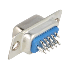 Konektor VGA DB 15p ženski za kabel; 5A