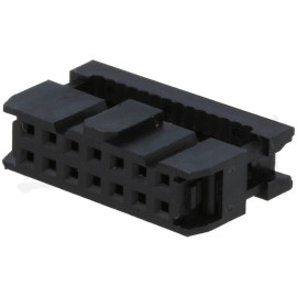 Konektor IDC 14p (2x7) 2,54mm ženski za kab. FLAT