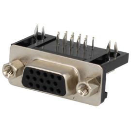 Konektor VGA DB 15p ženski za pločicu; kutni 90° 