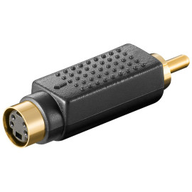 Adapter činč muški na S-VHS ženski; pozlaćeni