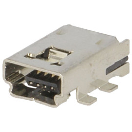 Konektor USB mini A-print SMD ženski 4p vodoravni