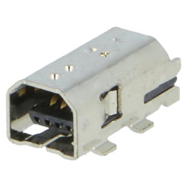 Konektor USB mini B-print SMD ženski 4p vodoravni