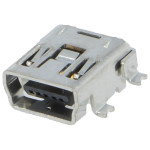 Konektor USB mini B-print SMD ženski 5p vodoravni
