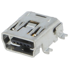 Konektor USB mini B-print SMD ženski 5p vodoravni