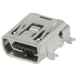 Konektor USB mini C-print SMD ženski 5p vodoravni