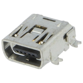 Konektor USB mini C-print SMD ženski 5p vodoravni