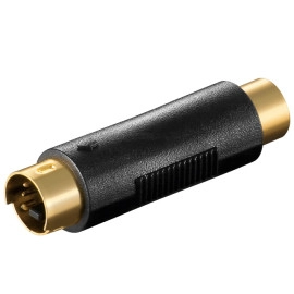 Adapter SVHS; mini DIN 4p M na činč Ž; pozlaćen