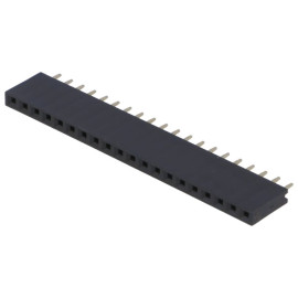 Konektor STRIP 1R 20p 2,54mm ženski; pozlaćeni