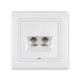 Utičnica telefonska 2x mikro RJ11 P/Ž 