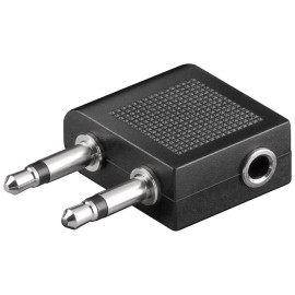 Adapter 3,5 stereo ženski / 2x3,5 mono muški kutni