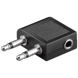 Adapter 3,5 stereo ženski / 2x3,5 mono muški kutni