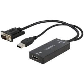Pretvarač  VGA muški + USB A zvuk na HDMI19 ženski