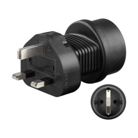 Putni adapter za Englesku (UK); 250V 13A crni HQ