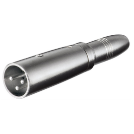 Adapter XLR muški na 6,35mm mono ženski; metalni