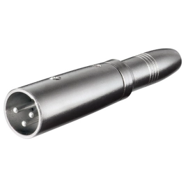 Adapter XLR muški na 6,35mm mono ženski; metalni