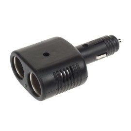 Adapter za auto upaljač M na 2xŽ 12V 5A+LED; ravni